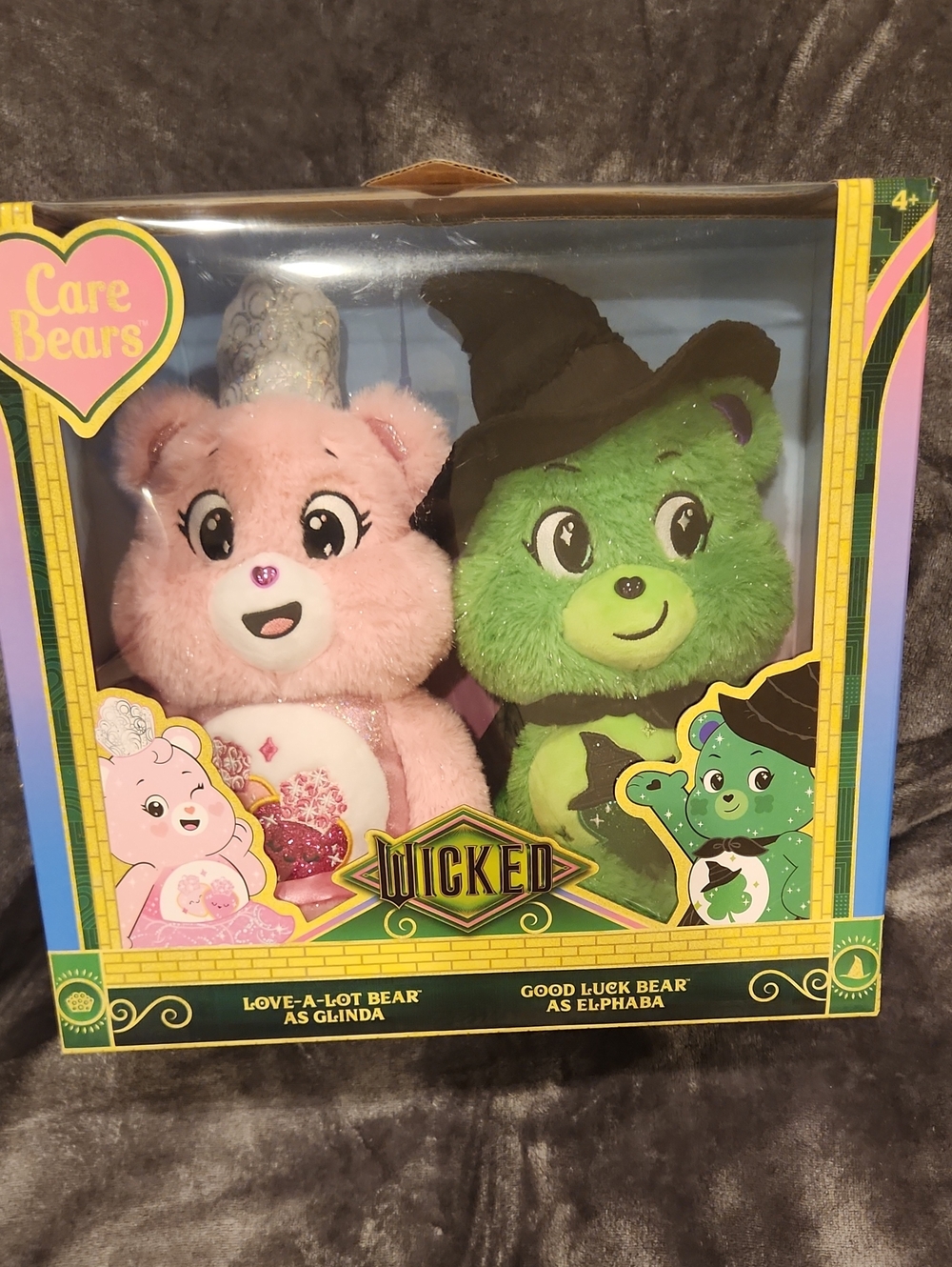Care Bears Wicked Plush Set - Pink Love-A-Lot & Green Good Luck Bear